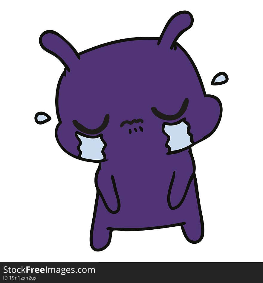 Cartoon Of Cute Sad Alien