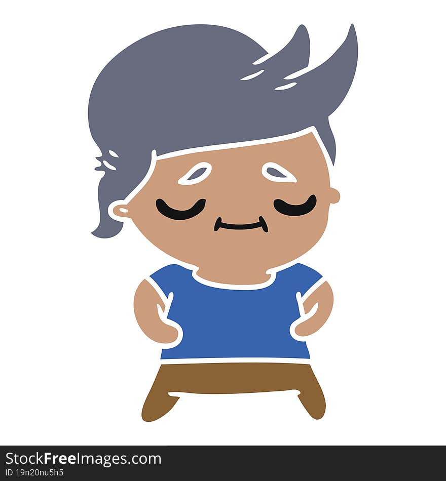 cartoon of kawaii cute grey haired man