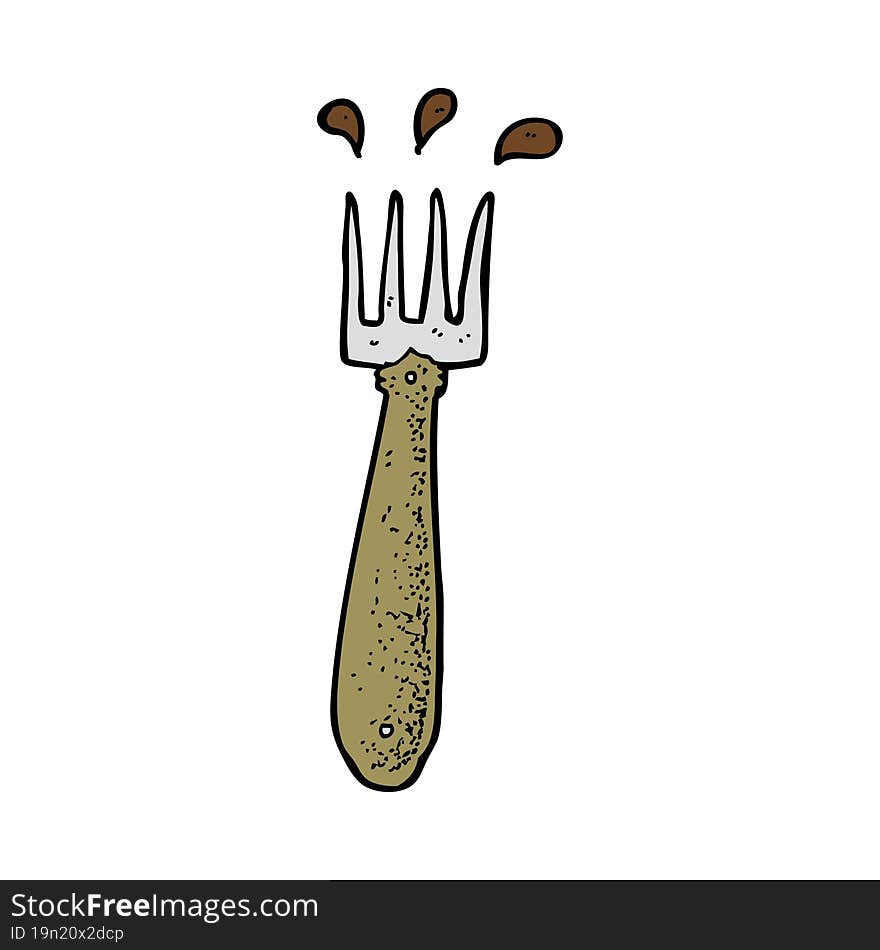 cartoon fork