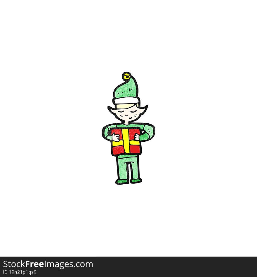 cartoon christmas elf