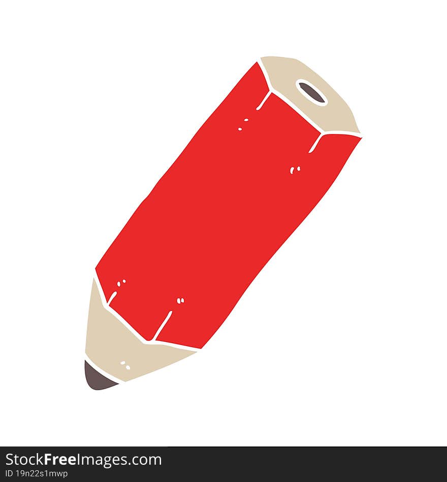 flat color style cartoon pencil