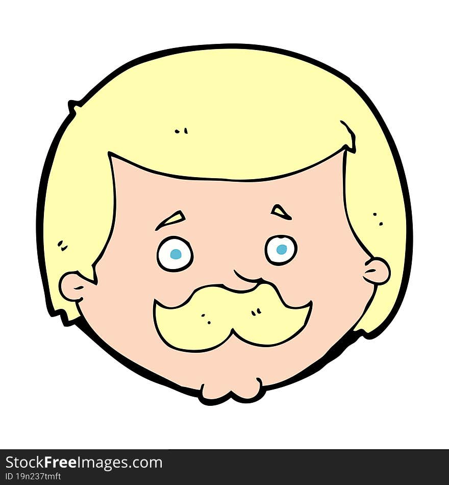 cartoon man with mustache