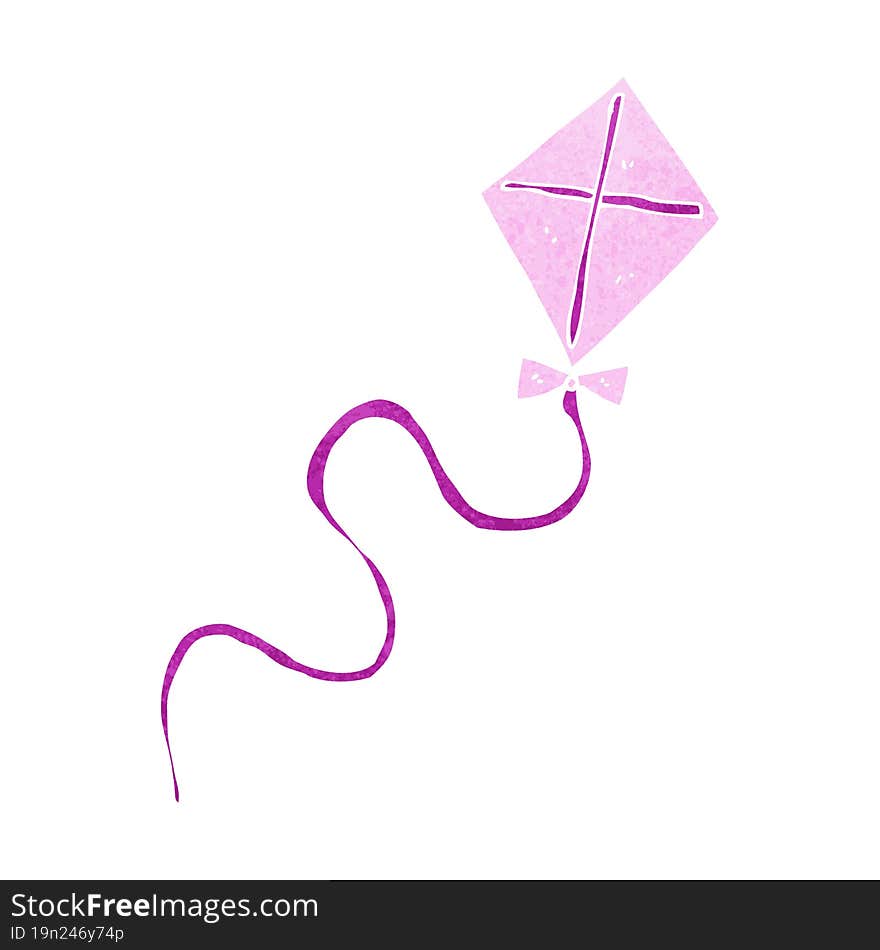 cartoon flying kite