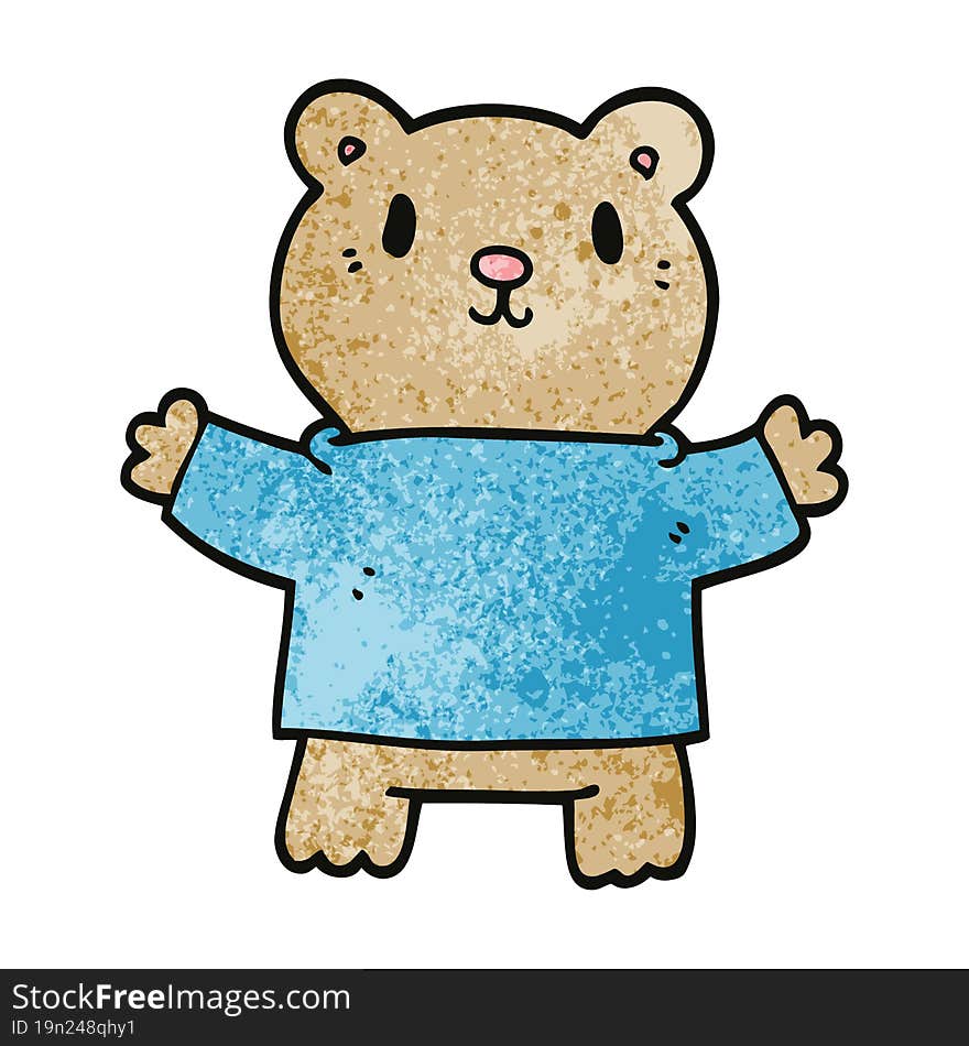 cartoon doodle teddy bear