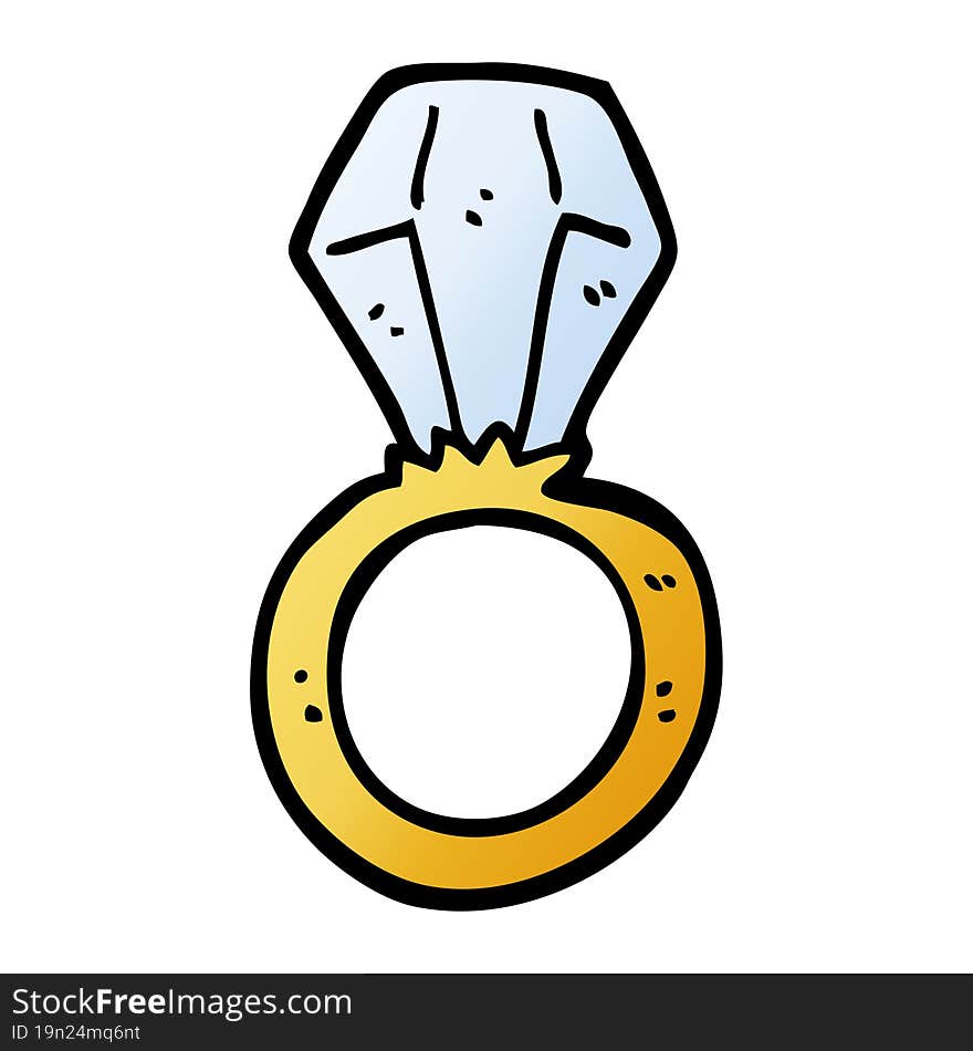 vector gradient illustration cartoon engagement ring