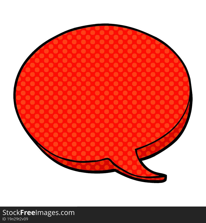 cartoon doodle red speech bubble