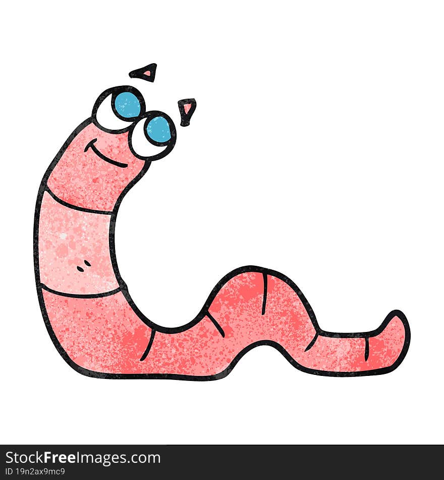 textured cartoon worm