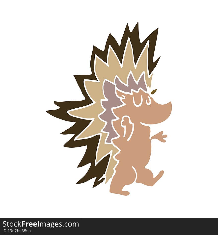 cartoon doodle spiky hedgehog