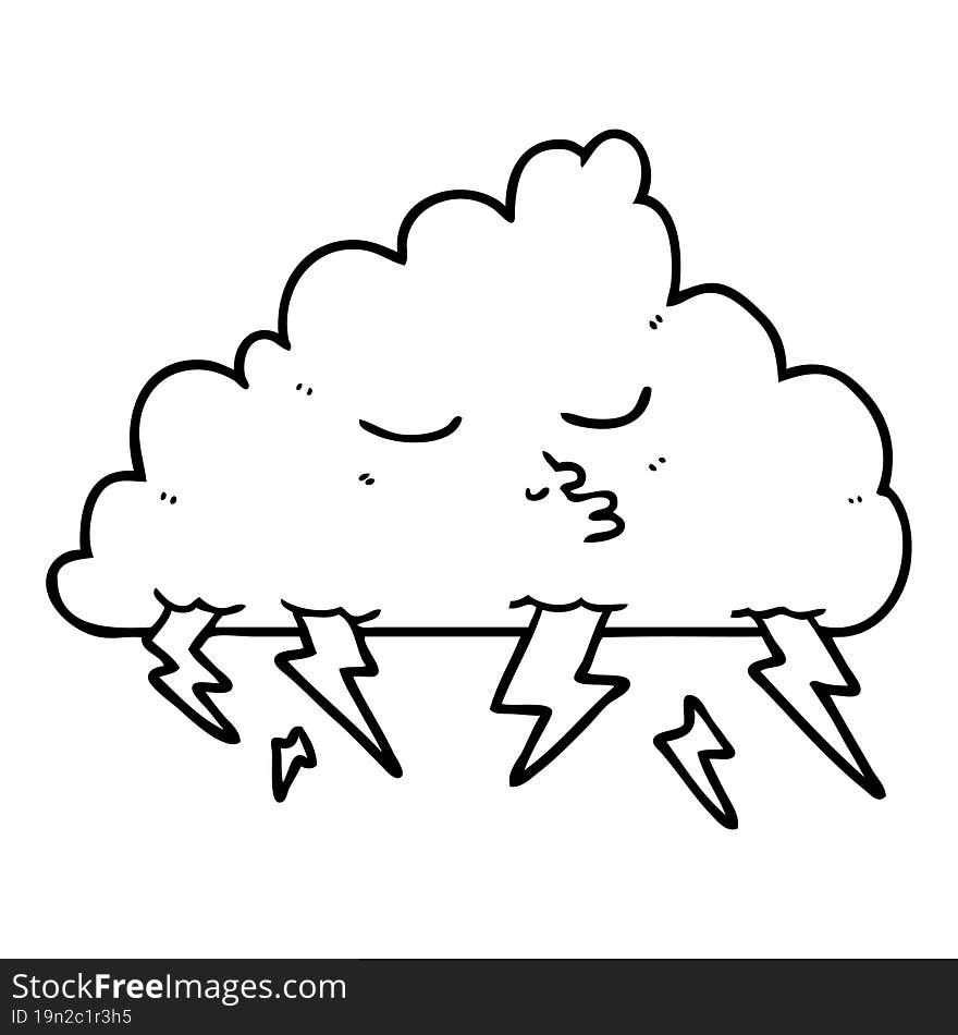 cartoon storm cloud. cartoon storm cloud