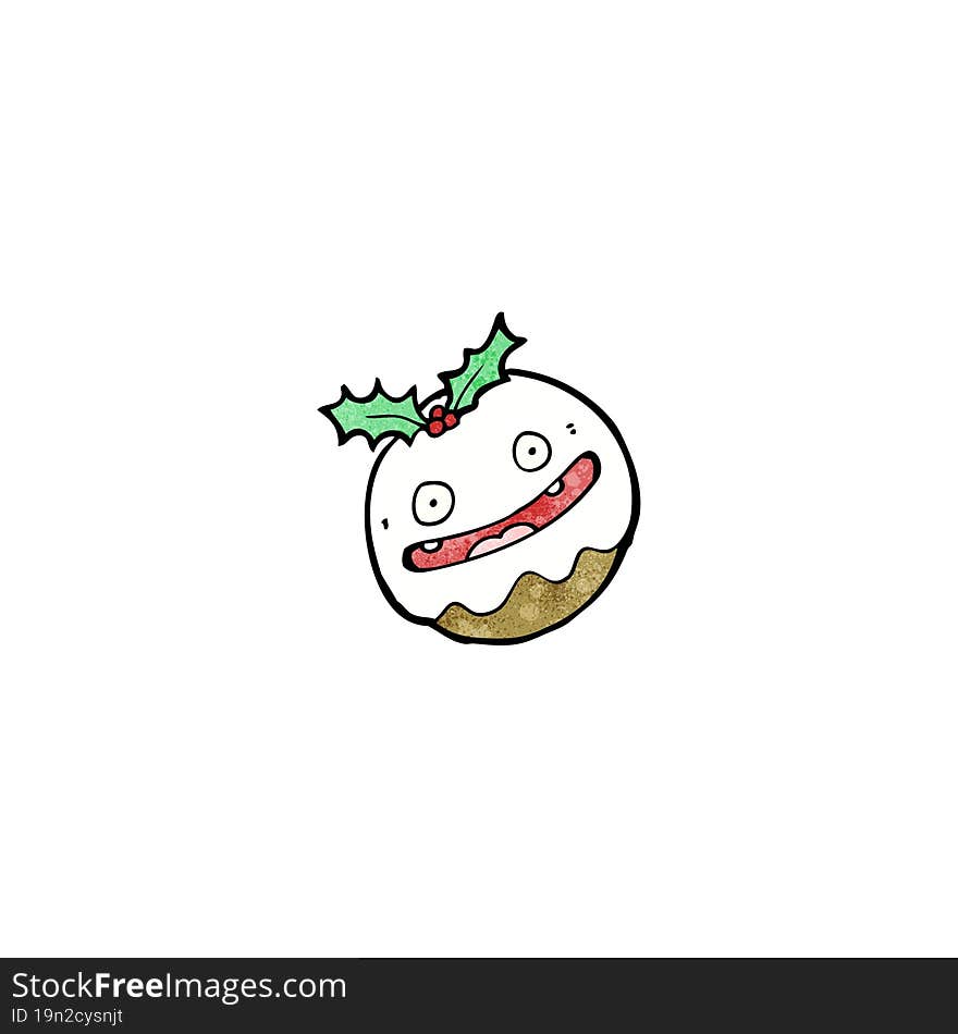 Cartoon Christmas Pudding