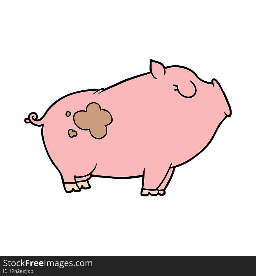 cartoon pig. cartoon pig