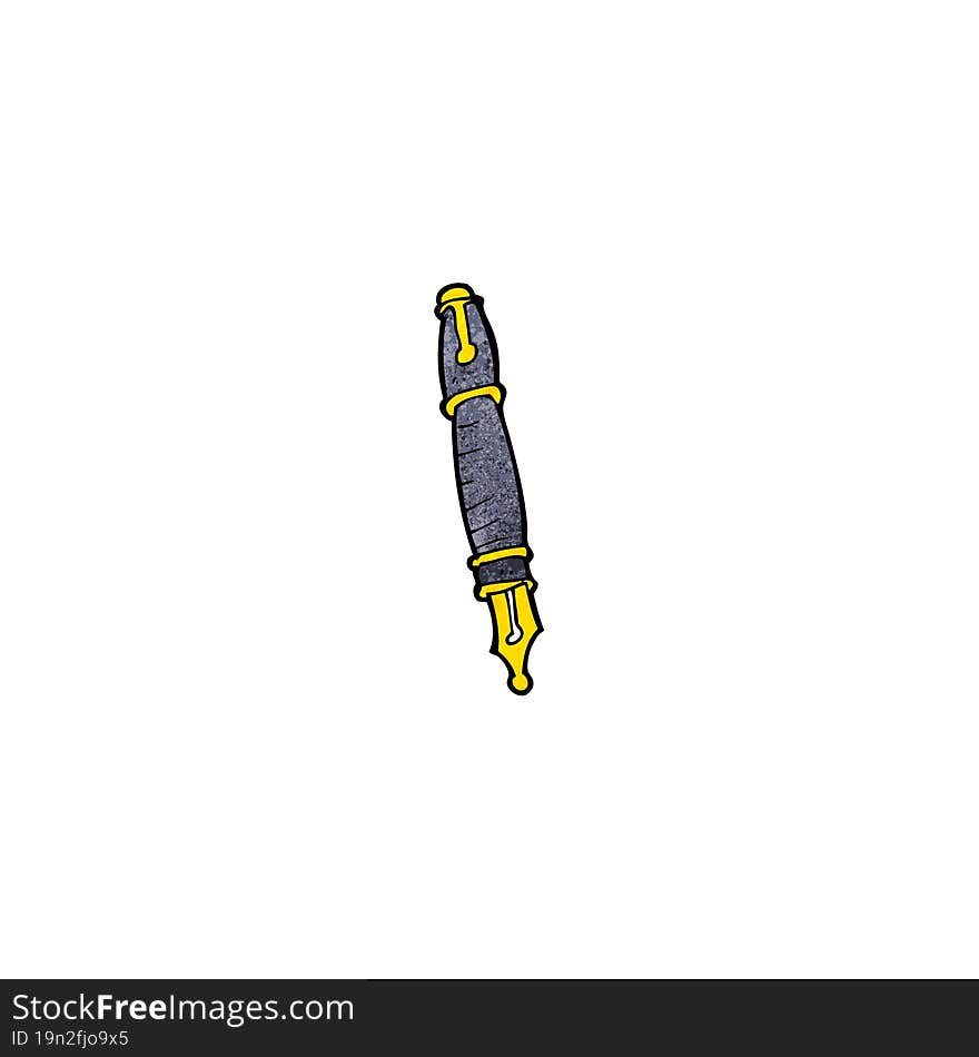 fountain pen cartoon character