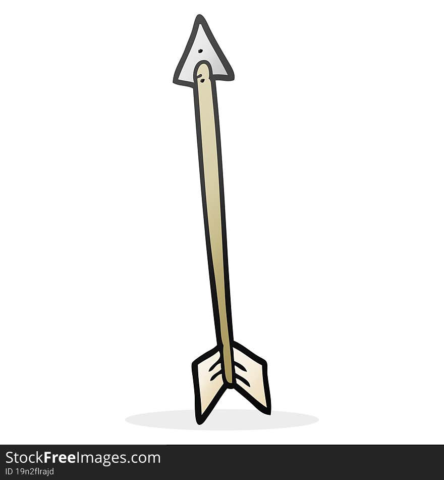 freehand drawn cartoon arrow