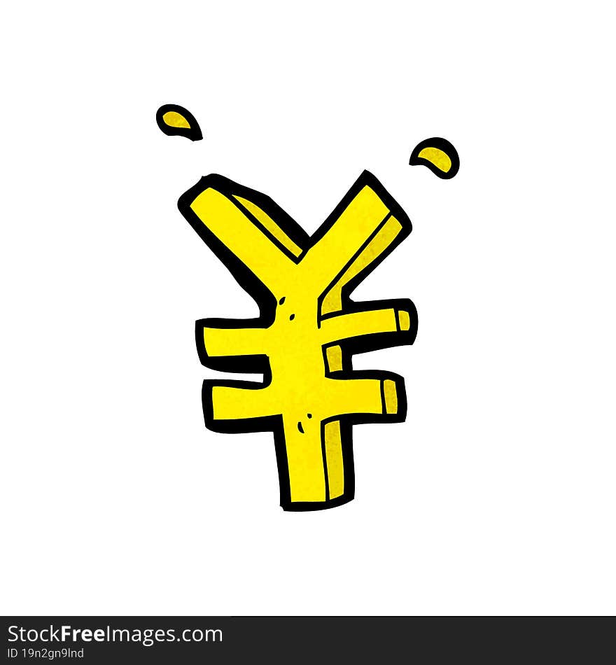 cartoon yen symbol