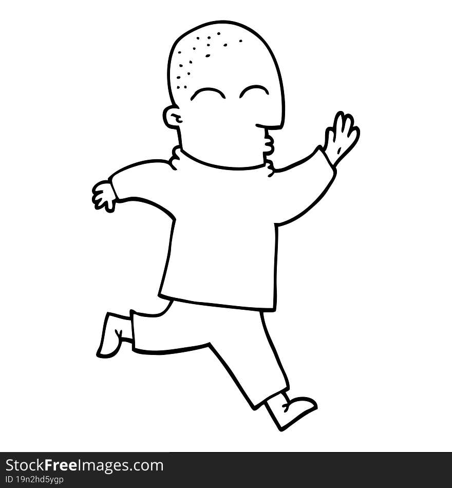 Cartoon Man Running