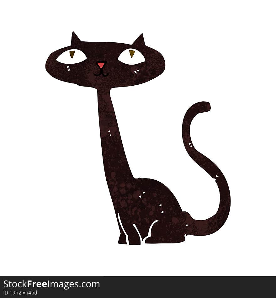 cartoon black cat