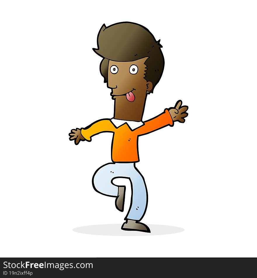 cartoon man dancing