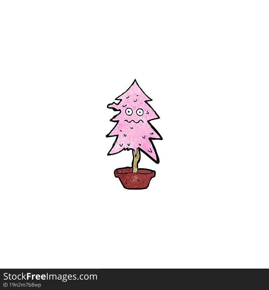 Cartoon Pink Christmas Tree