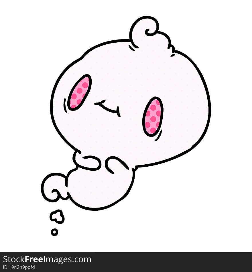 Cartoon Of A Kawaii Cute Ghost