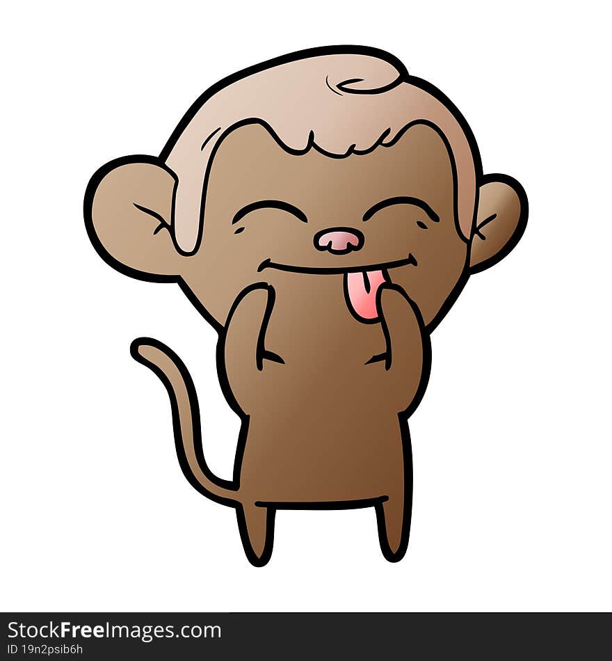 funny cartoon monkey. funny cartoon monkey