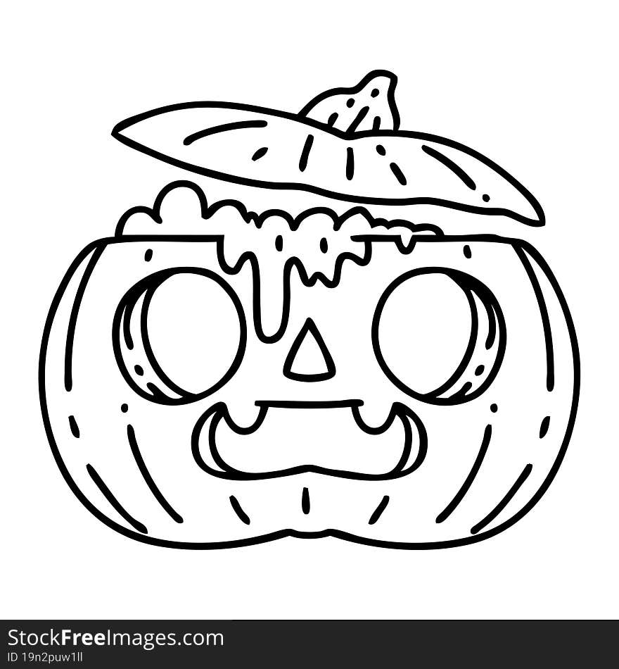 spooky halloween pumpkin