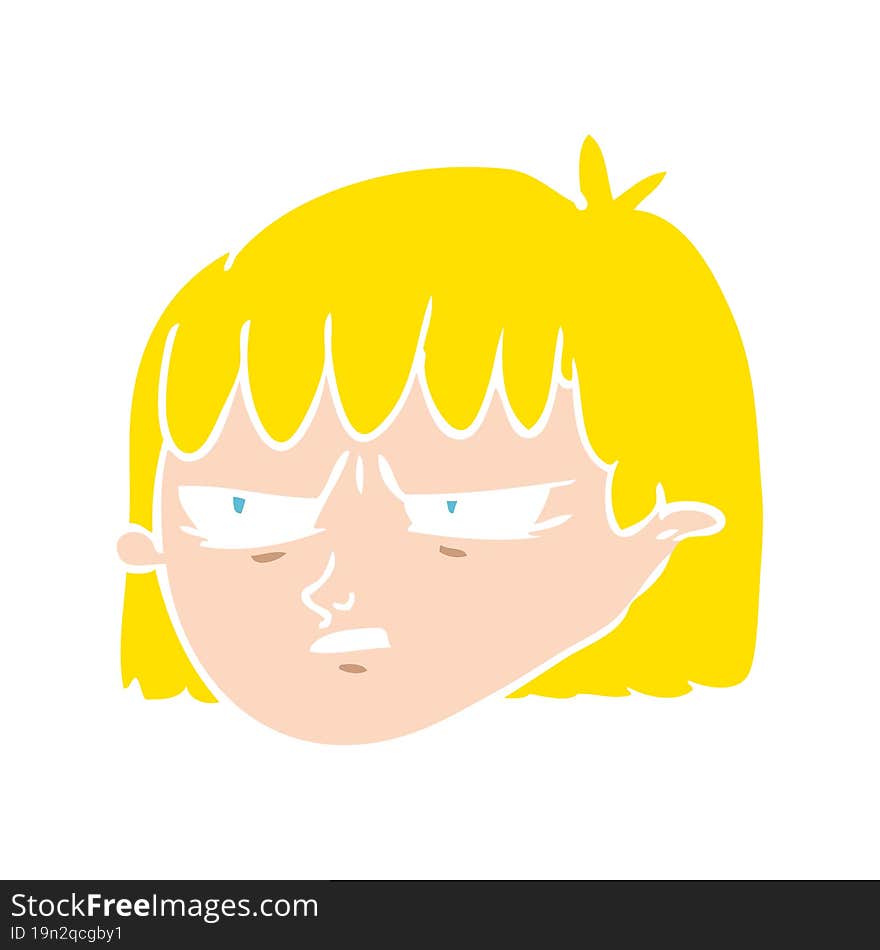 flat color style cartoon angry woman