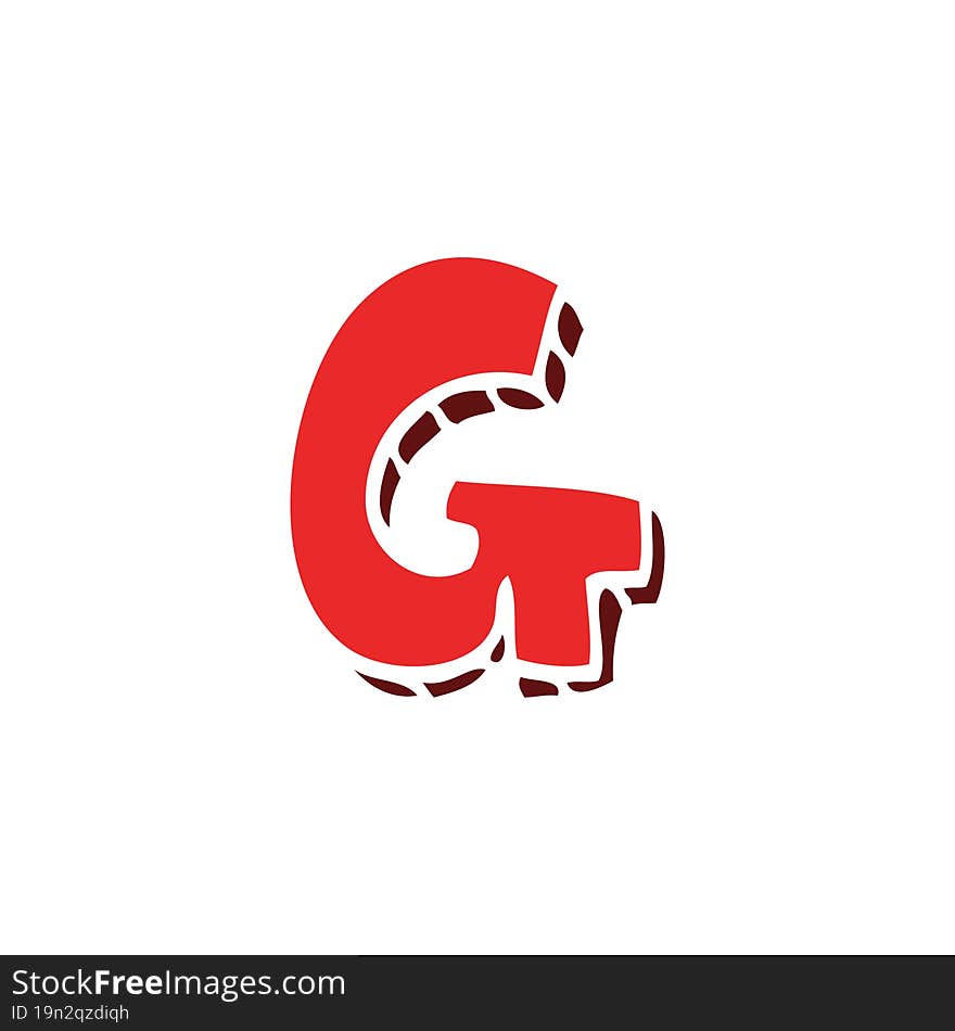 cartoon doodle letter g