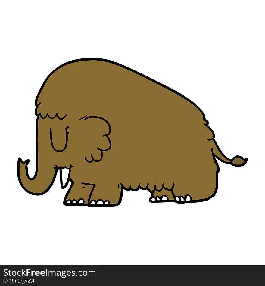 cartoon mammoth. cartoon mammoth