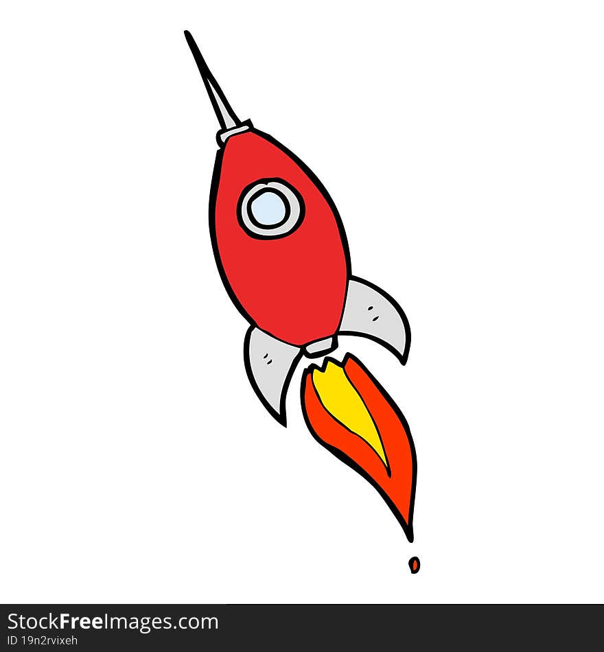 Cartoon Space Rocket