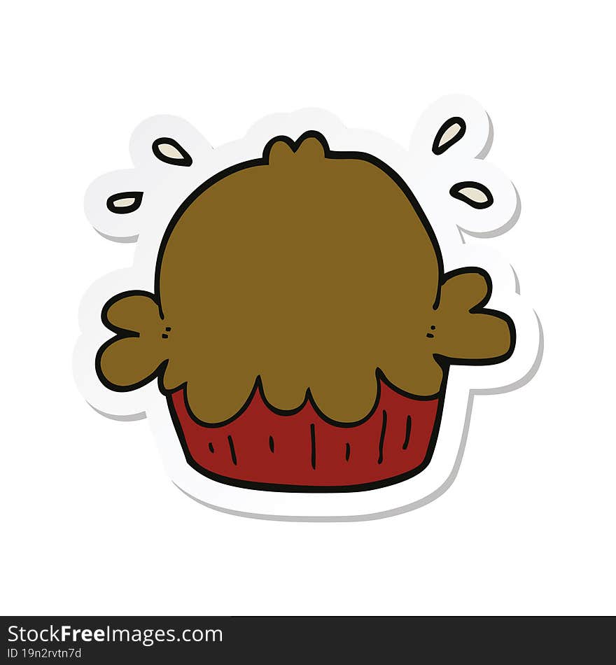 Sticker Of A Cute Cartoon Pie