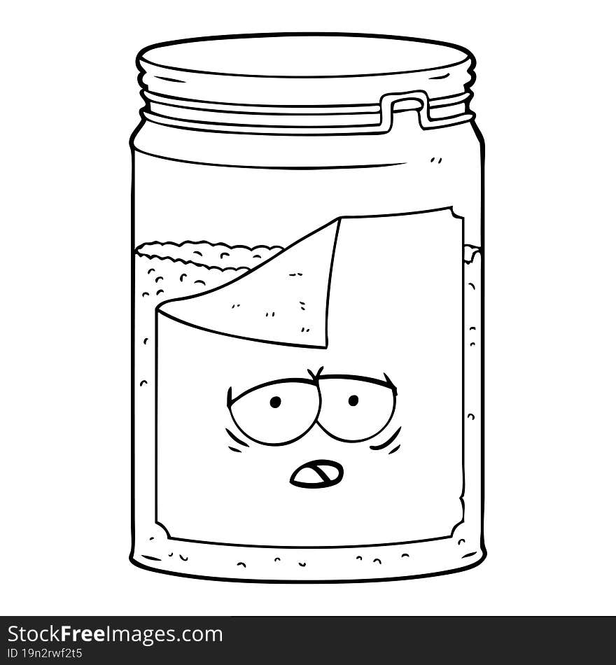 cartoon glass jar. cartoon glass jar