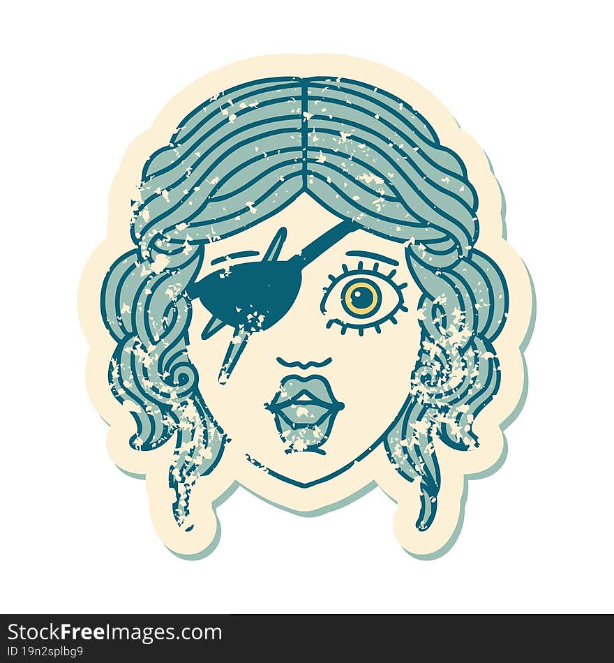 Human Rogue Character Grunge Sticker