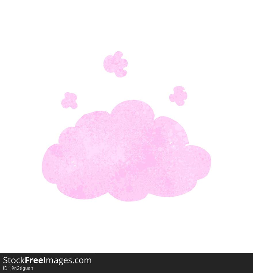 cartoon fluffy pink cloud