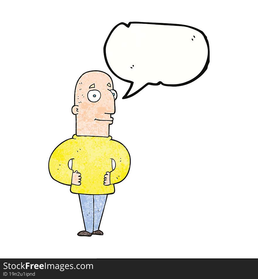 speech bubble textured cartoon content man