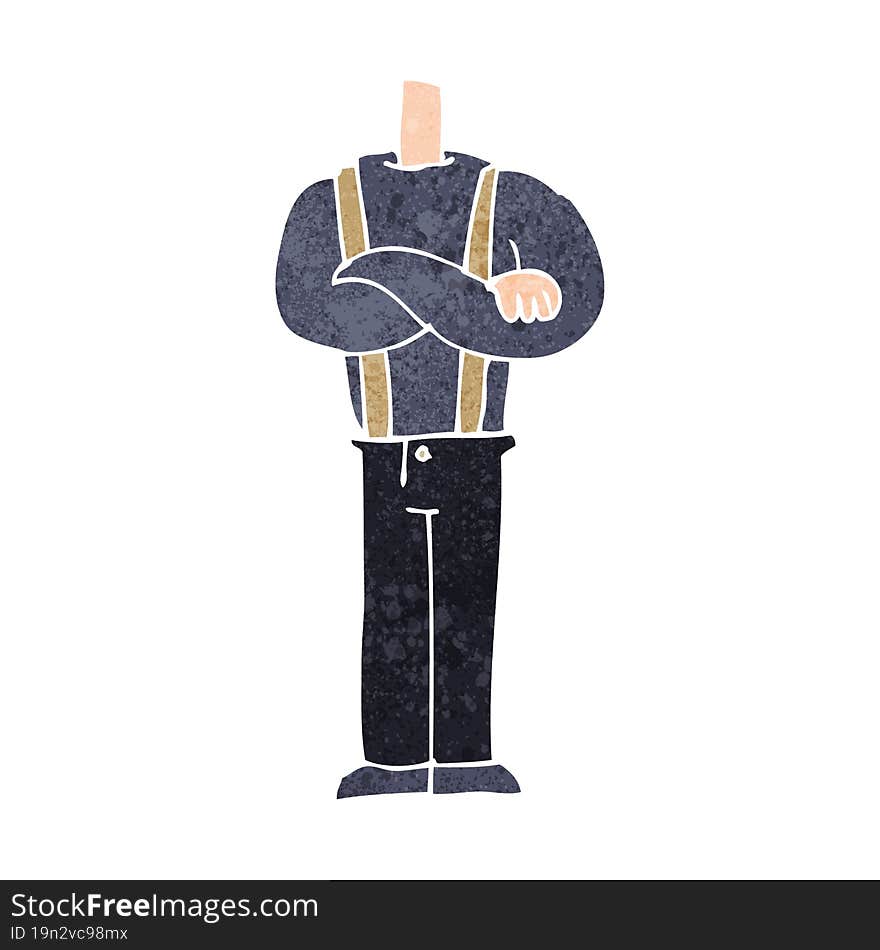 cartoon body with folded arms (mix and match cartoons or add own photos