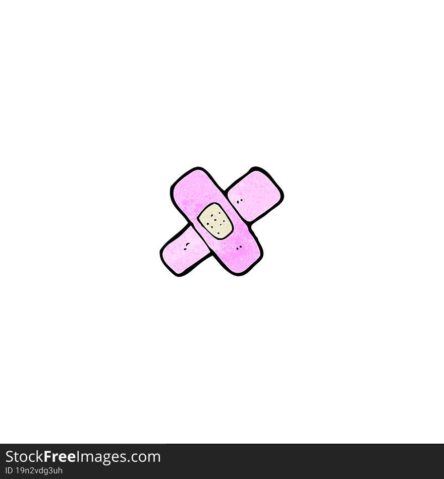 pink sticking plaster cartoon