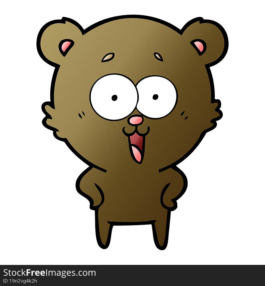 laughing teddy  bear cartoon. laughing teddy  bear cartoon