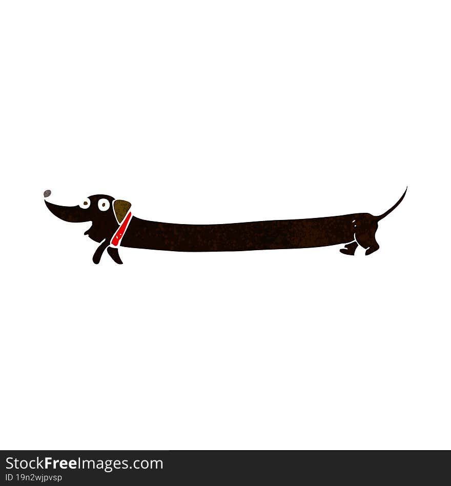 cartoon dachshund