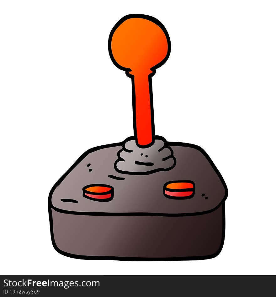 Vector Gradient Illustration Cartoon Joystick