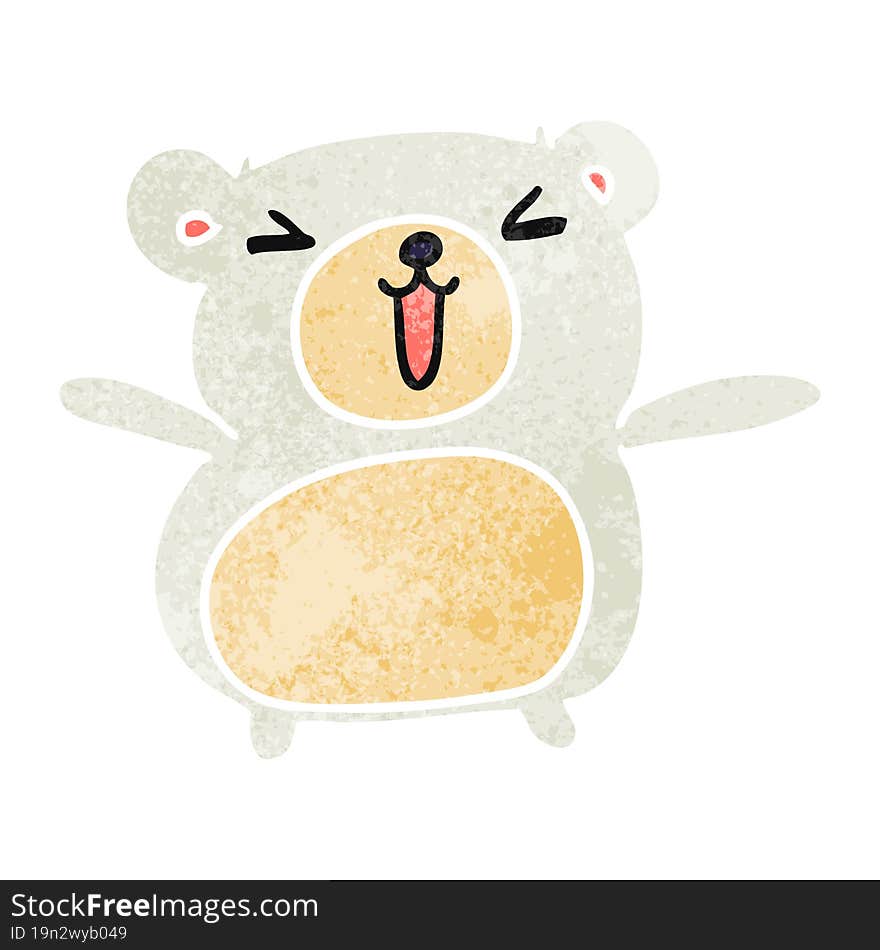 retro cartoon kawaii cute teddy bear