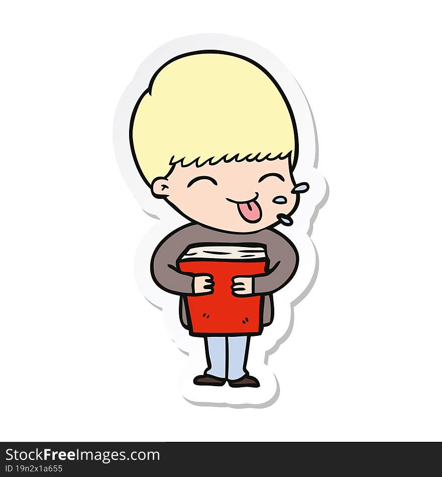 sticker of a cartoon boy