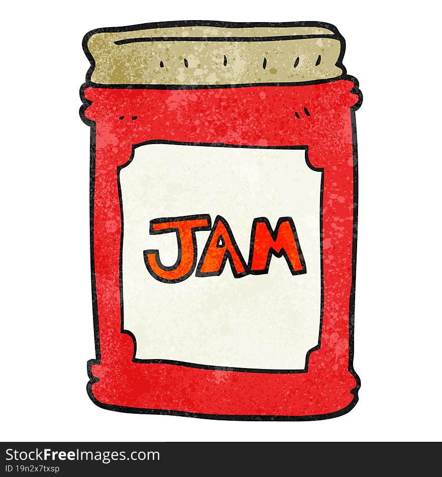 Textured Cartoon Jam Jar