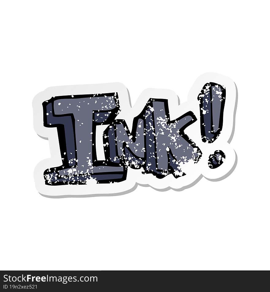 retro distressed sticker of a ink cartoon