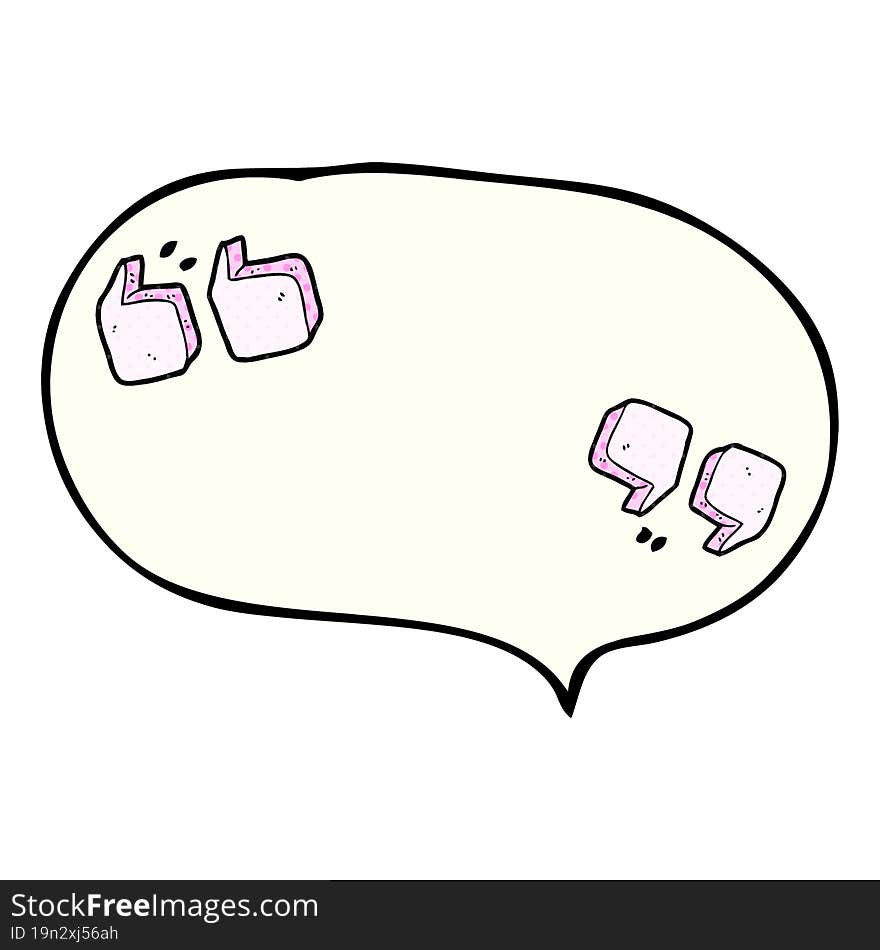 comic book speech bubble cartoon quotation marks