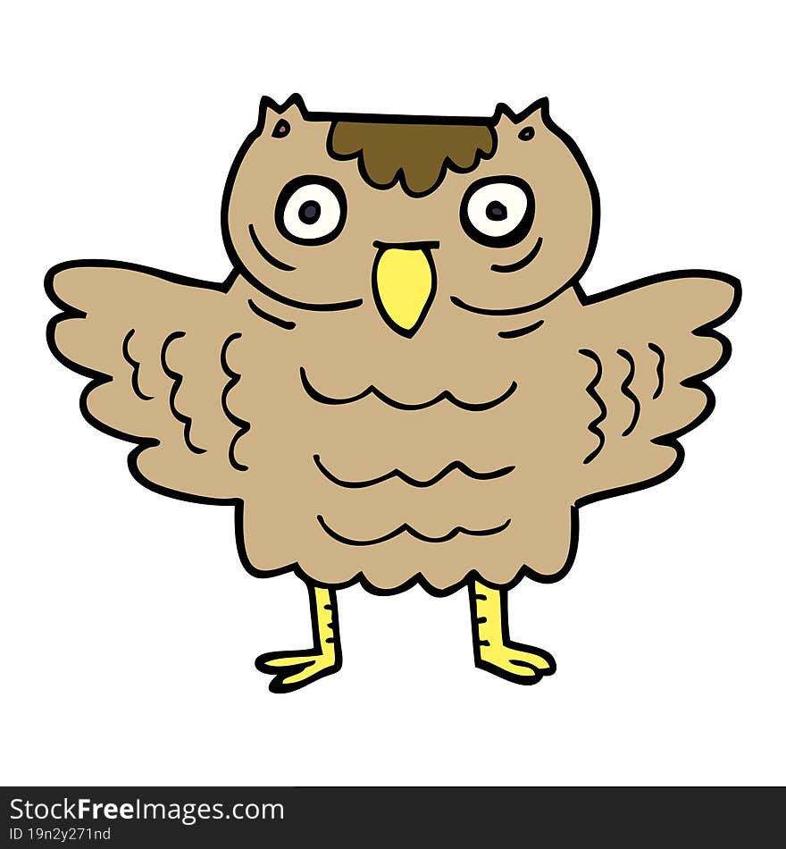 cartoon doodle funny owl