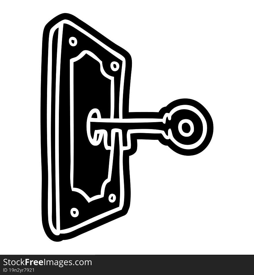 Cartoon Icon Drawing Of A Door Handle