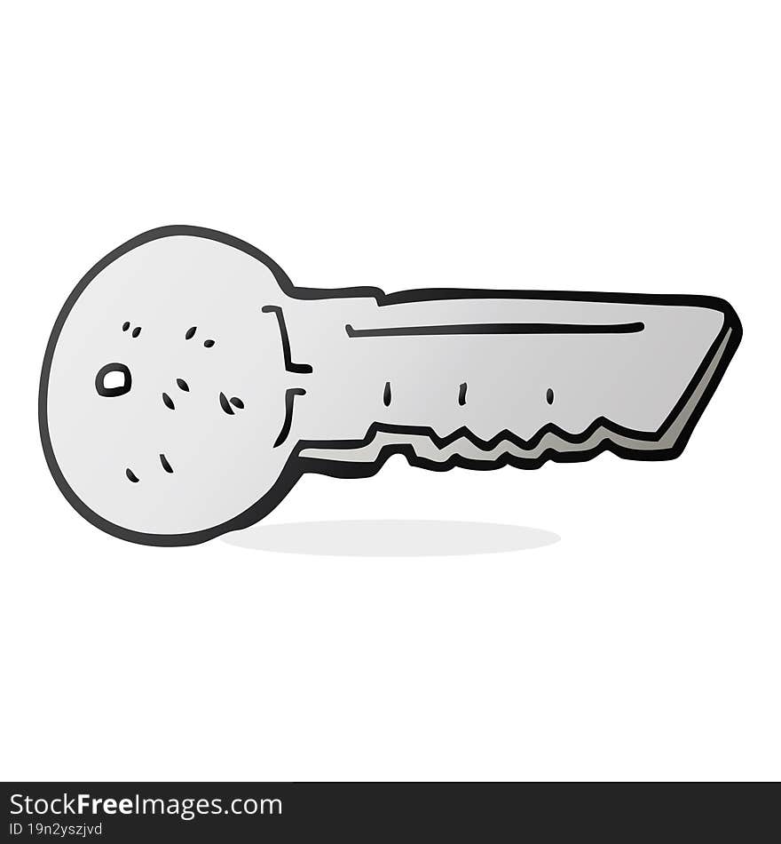 freehand drawn cartoon door key