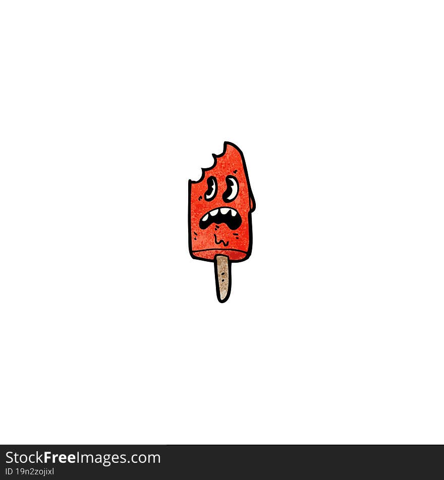 Scared Ice Lolly Cartoon