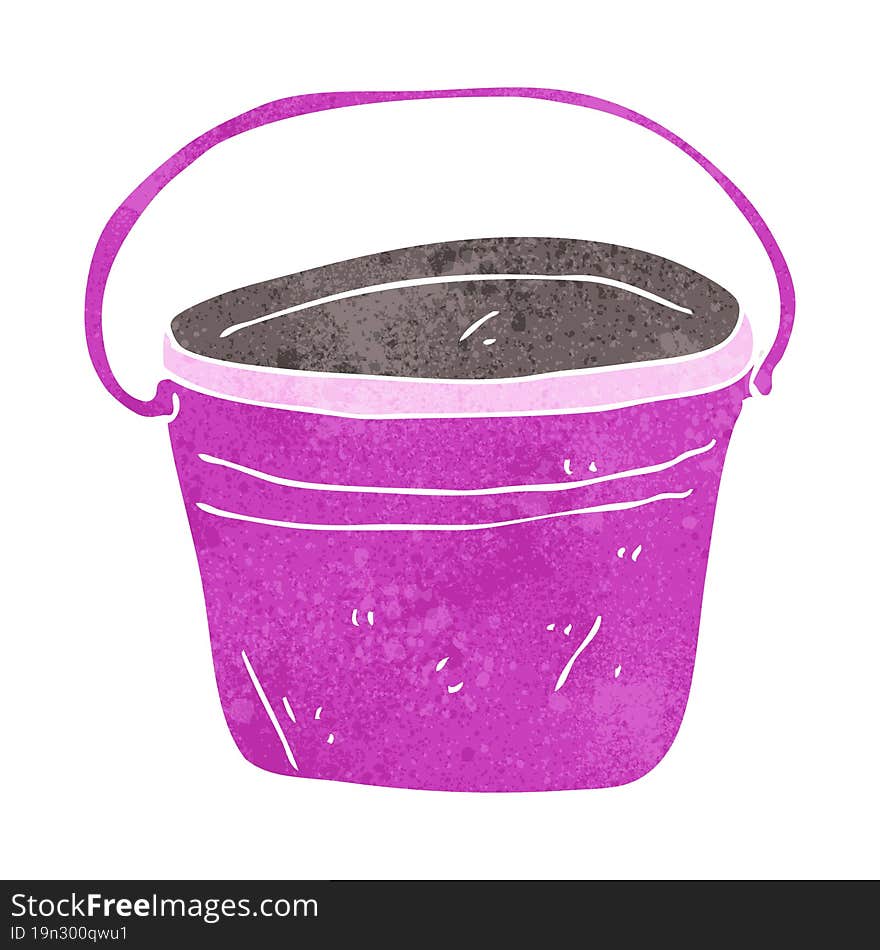 cartoon metal bucket