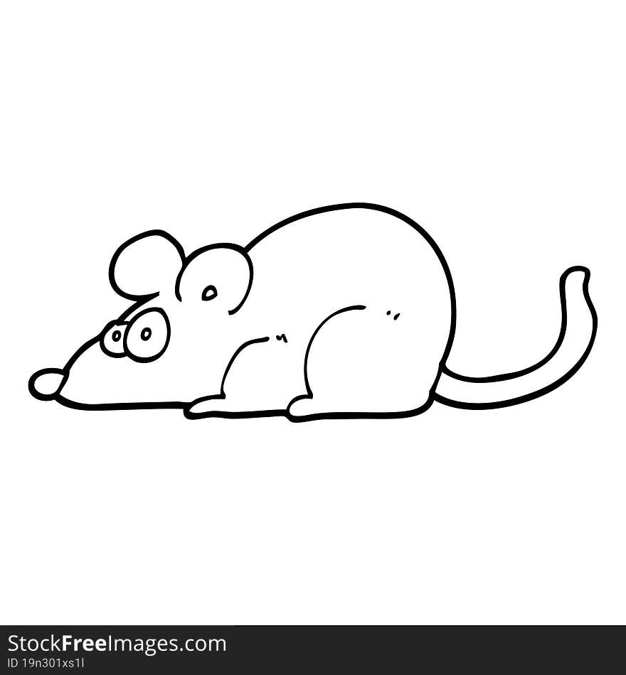 black and white cartoon rat